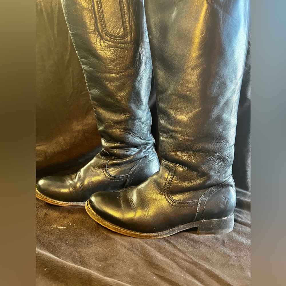 Frye Black Zip Up Boots